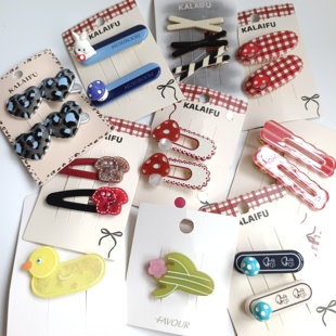 包邮 2637 品牌亚克力压夹鸭嘴夹拜拜夹边夹满29元