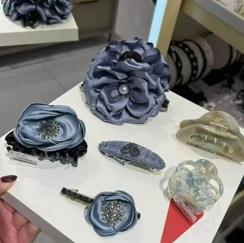 2677豆家阿JID抓夹弹簧夹花朵系列品牌专柜
