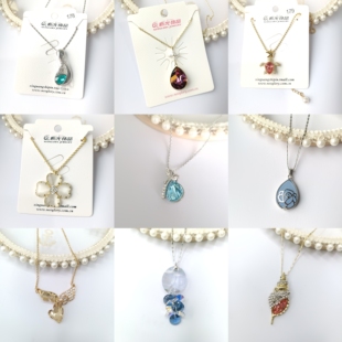 2629清仓处理特价新光饰品正品锁骨链项链挂坠水晶满29包邮