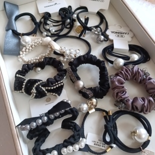 2647永诗品牌标签家发绳头绳粗皮筋肠圈发圈满29元 美妍饰品 包邮