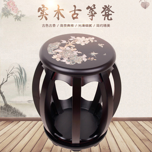 古筝圆凳古筝凳子实木古筝圆凳印花款古筝琴凳结实耐用
