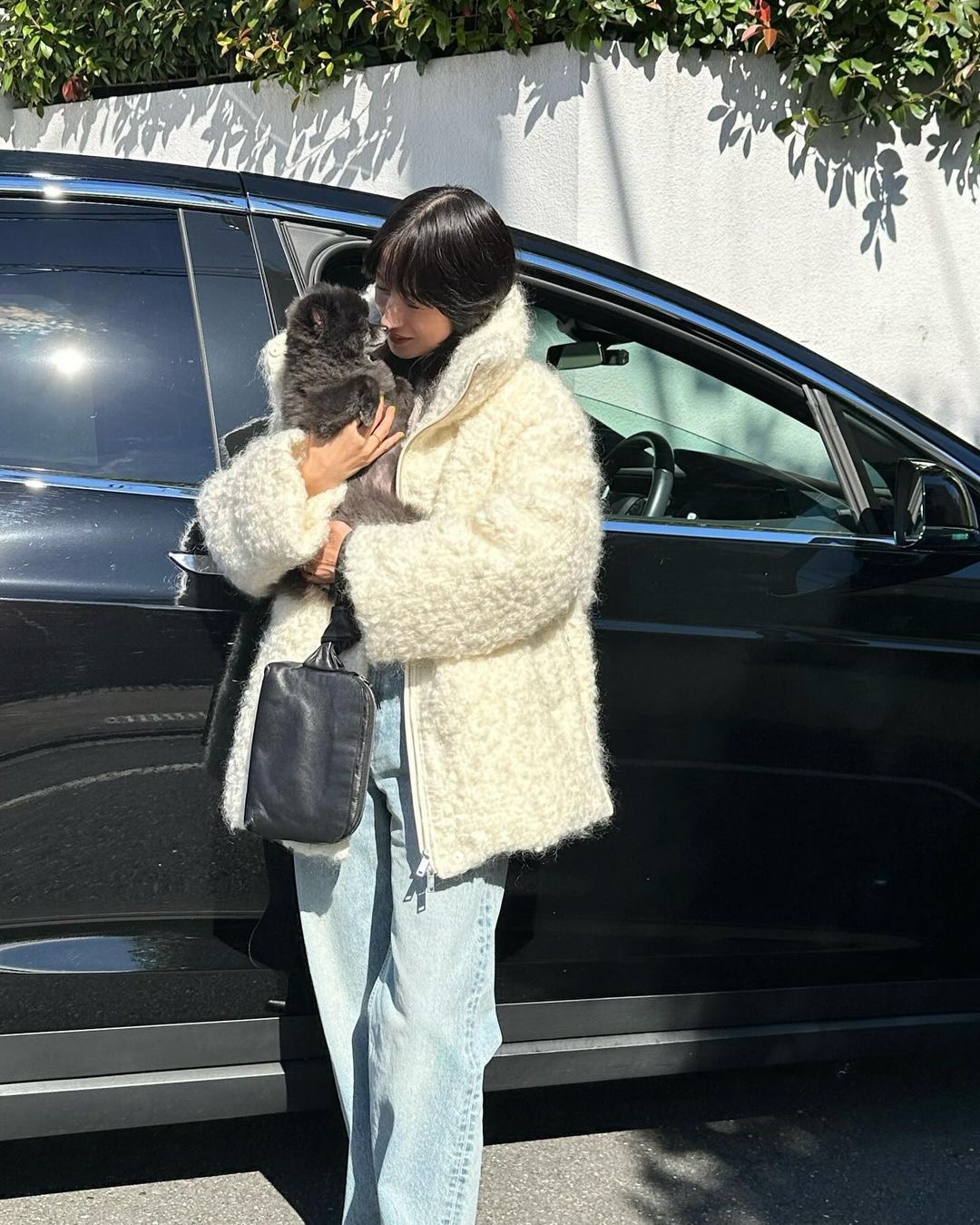 立领短款羽绒服马海毛防风保暖