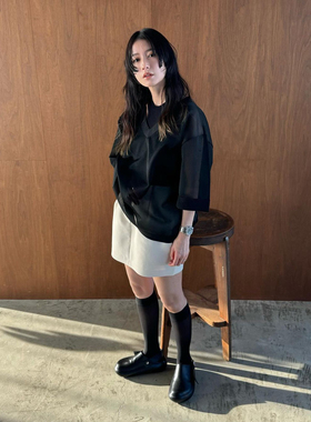 松本惠奈CLANE春夏日系简约廓形时髦半身裙高腰宽松休闲短裙女