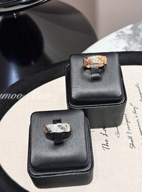 铜合金合成锆石戒指 时尚金典菱纹带钻戒指CNC工艺