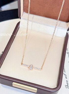 铜合金合成锆石项链 国潮时尚平衡木葫芦项链