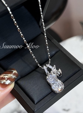 铜合金合成锆石项链 时尚意大利闪链爆闪好事花生项链