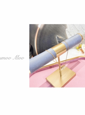 铜合金合成锆石项链 法式轻奢时尚千金风字母项链锁骨链