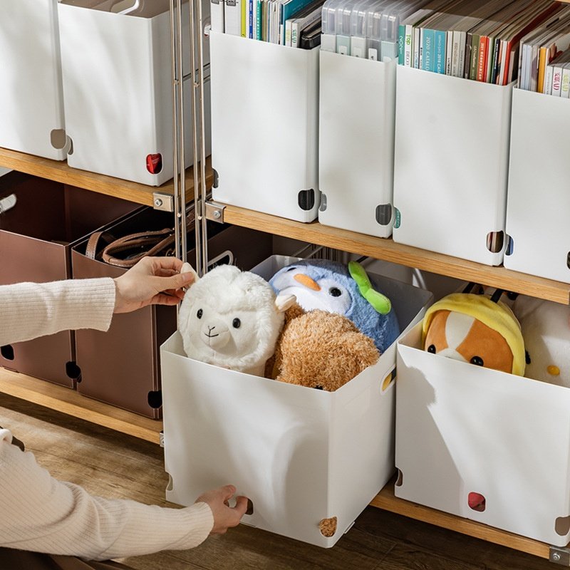 日式可折叠手提收纳箱桌面装书本学生宿舍衣物收纳盒玩具储物箱子,收纳整理,吸尘器收纳架/盒/袋,淘宝优惠券,粉丝福利购,淘宝优惠卷