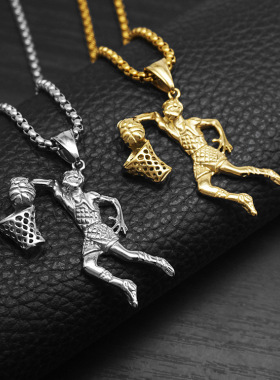 灌篮高手吊坠项链钢男女扣篮小人