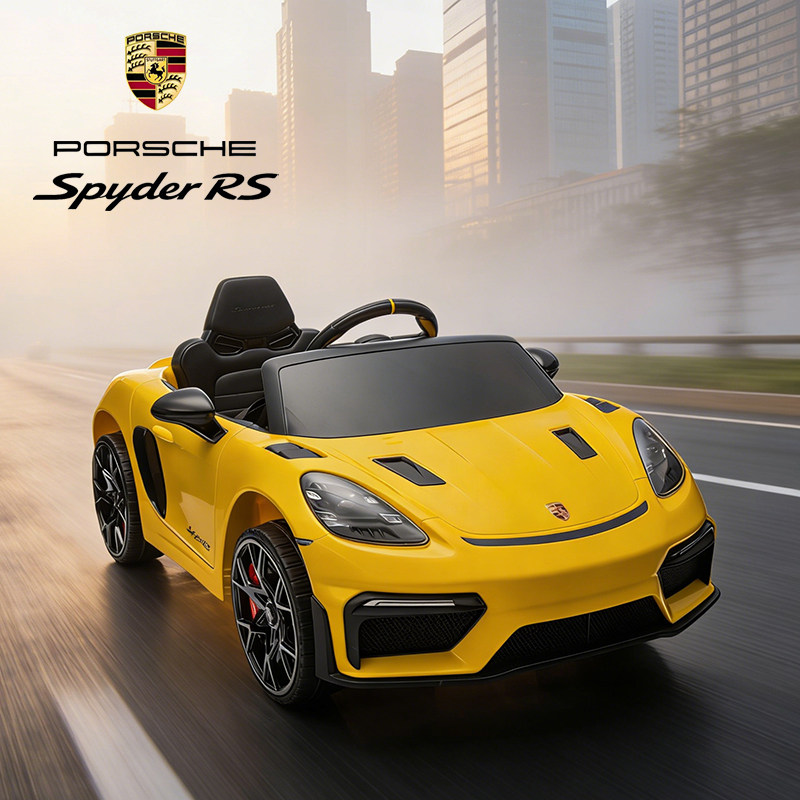 保时捷718新款儿童电动车四轮玩具车可坐人宝宝遥控汽车小孩跑车