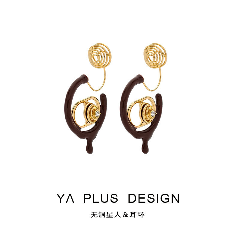 蚊香盘个性D字母不规则圆圈耳针耳饰气质复古简约创意无耳洞耳夹,饰品/流行首饰/时尚饰品新,耳夹,淘宝优惠券,粉丝福利购,淘宝优惠卷