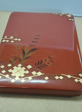 大内塗漆器文房盒 木胎金箔手绘 茶亦居日本古美术SPS2-1