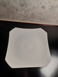 日本昭和时期平安万珠堂影青刻花方盘壶承L6茶亦居日本回流