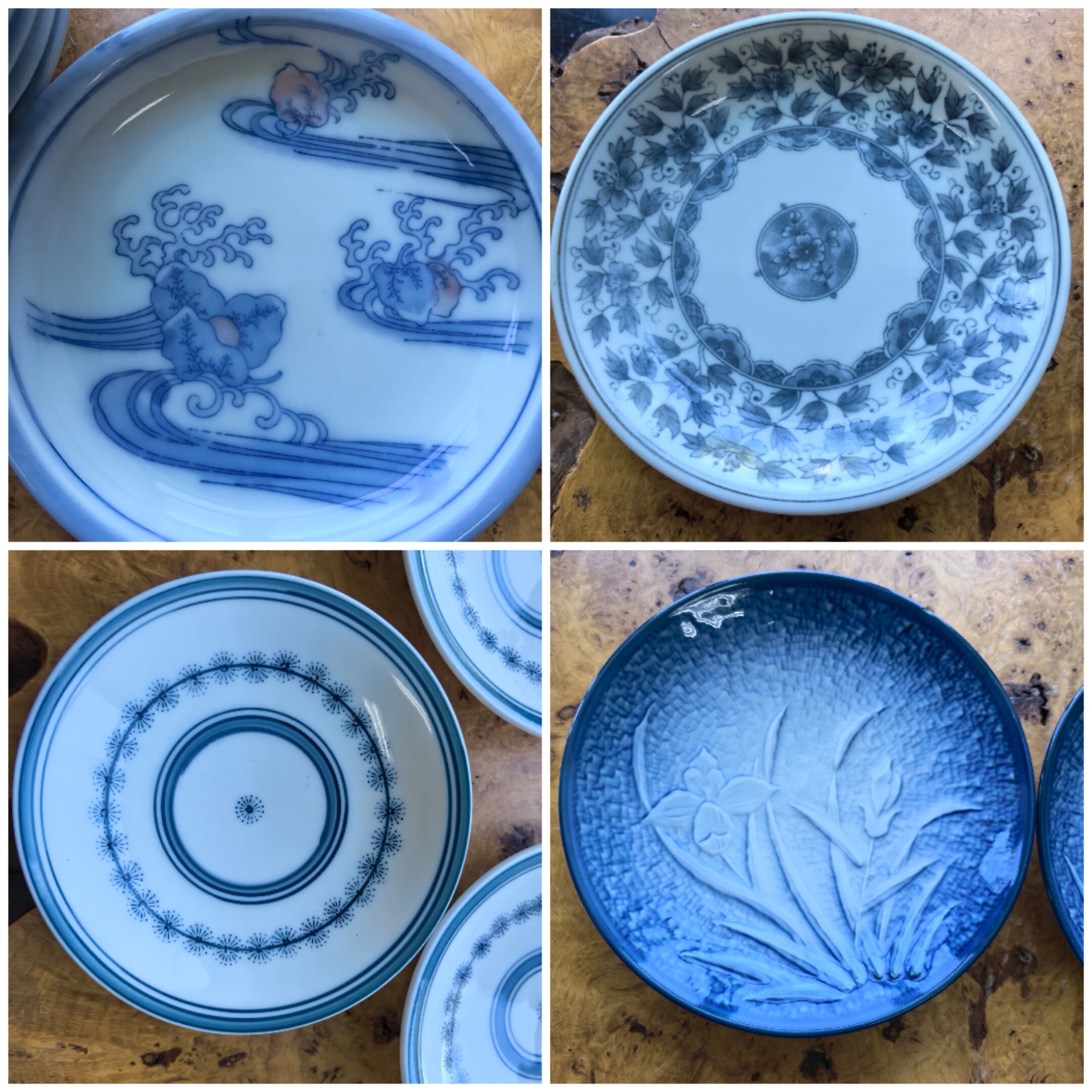 日本各色陶瓷小盘铭皿菓子盘茶点盘 茶亦居日本古美术