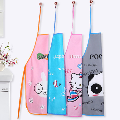 可爱围裙女卡通时尚围裙厨房烘焙做饭围裙防水防油围腰成人工作服