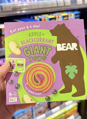 香港代购Bear Paws Yoyo小熊果丹皮无添加混合水果卷儿童零食