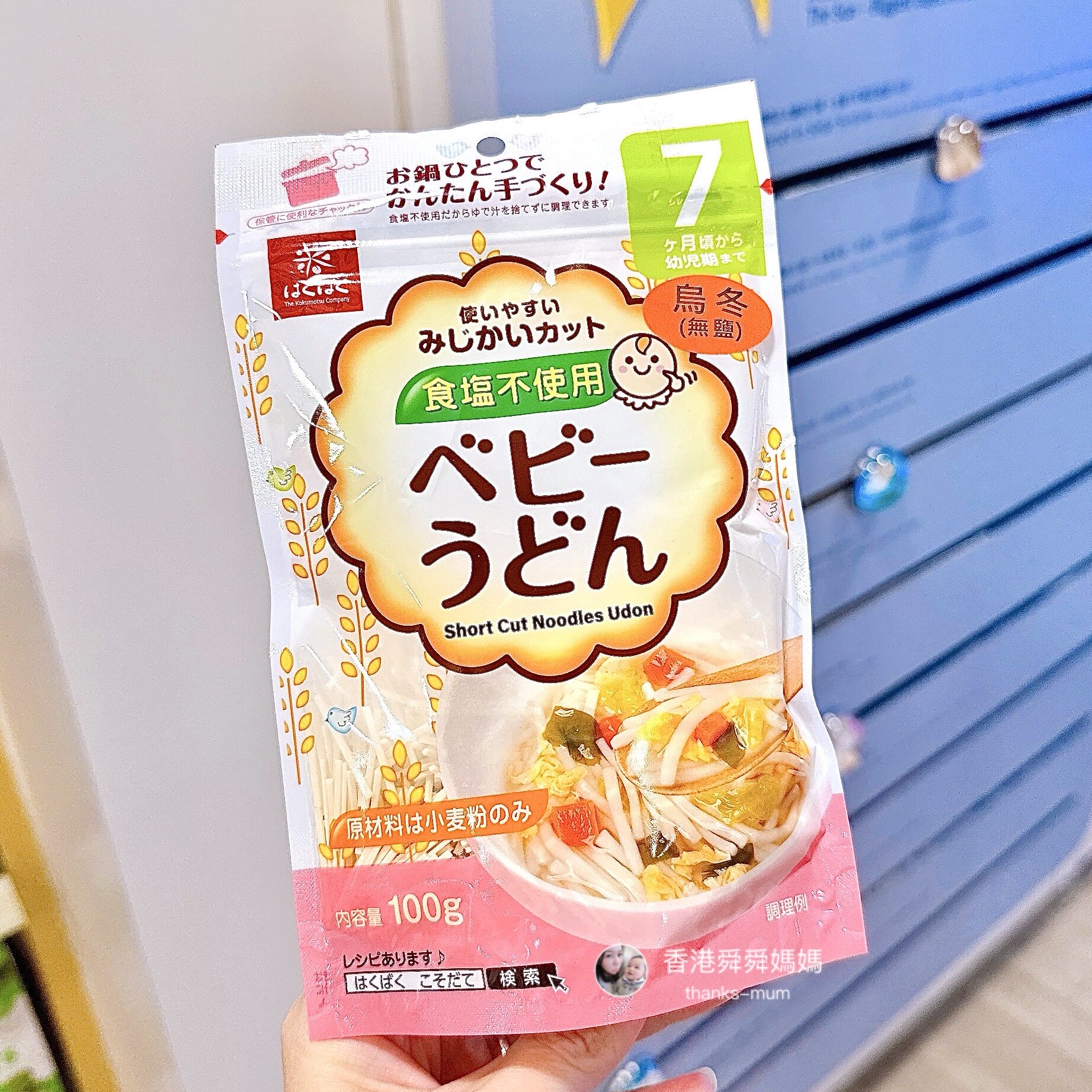 香港代购黄金大地无盐细碎碎面条乌冬婴儿宝宝辅食5m12m蔬菜素面