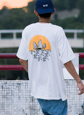 香港滑板品牌NINEPUSH短袖纯棉T恤