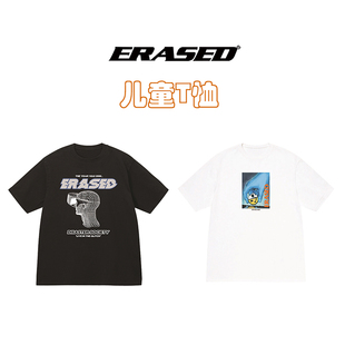 日本潮牌ERASED儿童专业滑板T恤纯棉短袖T恤 山下京之助