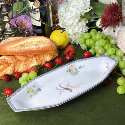 西洋古董 limoges 利摩日haviland 树枝与鸟长方形托盘 现货