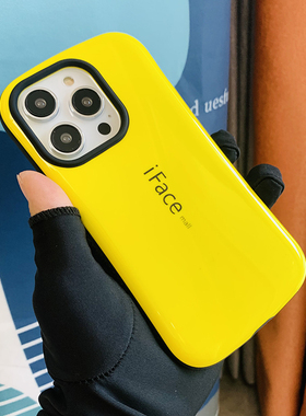日韩iFace适用苹果14ProMax手机壳防摔小蛮腰13保护套12简壳11套镜面烤漆反光壳13Pro三防壳14Plus壳全包加厚