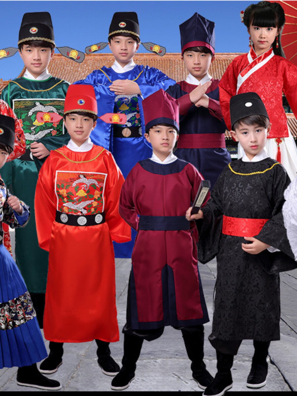 小戏骨儿童古装男童明朝官服衙役捕快服装少年锦衣卫衣服男飞鱼服