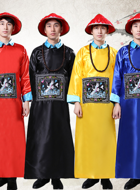 新款古装清朝官服朝珠一品大臣服装古代官服侍卫服装僵尸服演出服