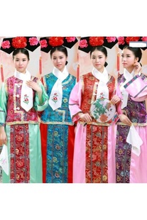 清朝古装女式服装演出服格格皇后妃子宫女甄嬛传宫廷戏服大码旗装