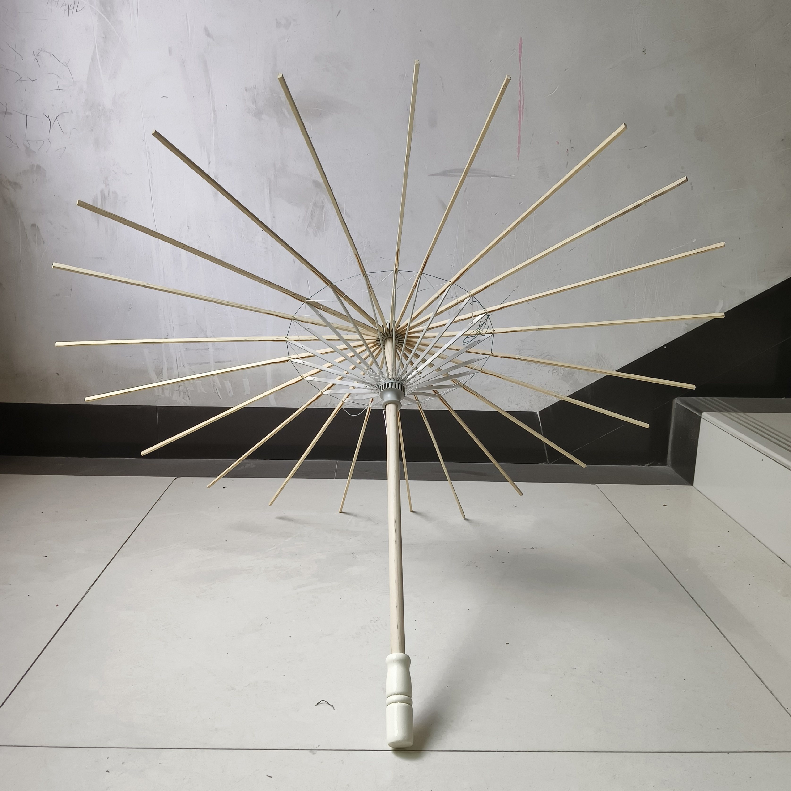 包邮油纸伞骨架DIY材料制作拍照写真cos道具伞半成品工艺伞伞骨架