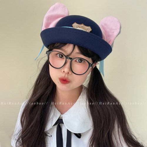 疯狂动物城朱迪兔子警官帽子
