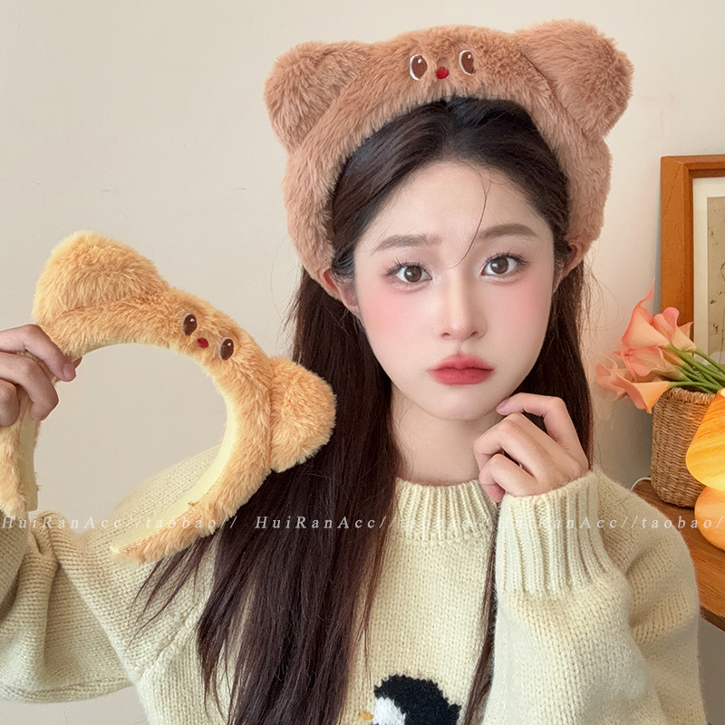 可爱毛绒小熊发箍高颜值绝美头饰