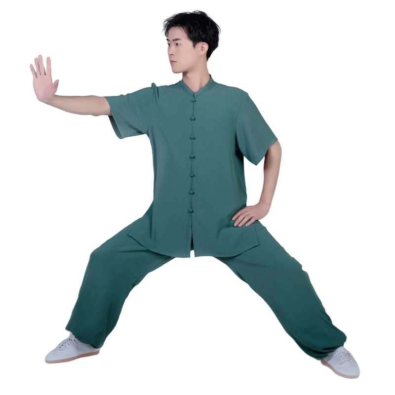 武之源2025春夏新款真絲皺太極服太極拳服裝練功服武術服裝表演服