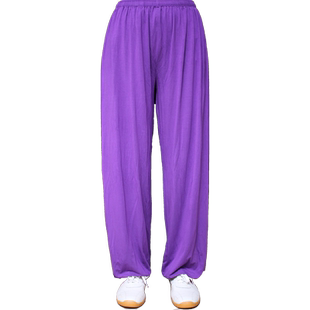 武之源春夏太极裤女莫代尔练功裤男灯笼裤瑜伽裤武术裤太极服裤子