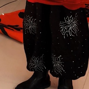 男童亮闪闪加绒裤子2026新款冬装儿童宝宝新年战袍拜年加厚哈伦裤