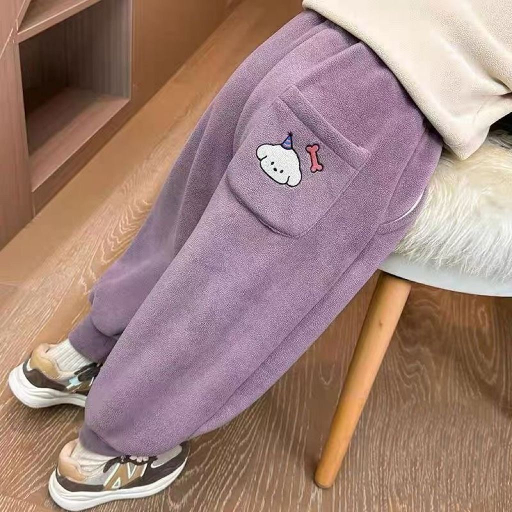 女童加绒裤子秋冬款2025新款一体绒女宝加厚运动裤儿童摇粒绒卫裤,童装/婴儿装/亲子装,儿童运动裤,淘宝优惠券,粉丝福利购,淘宝优惠卷