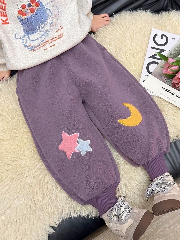 女童加绒裤子冬季2025新款儿童秋冬款洋气一体绒卫裤宝宝过冬长裤,童装/婴儿装/亲子装,儿童运动裤,淘宝优惠券,粉丝福利购,淘宝优惠卷