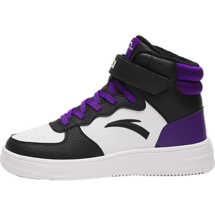 安踏男童二棉鞋加绒加厚保暖儿童板鞋秋冬季新款防滑防水运动鞋子