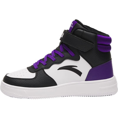 安踏男童二棉鞋加绒加厚保暖儿童板鞋秋冬季新款防滑防水运动鞋子