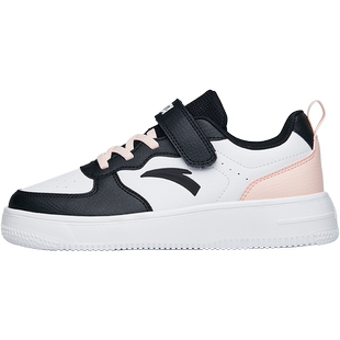 【2026新年红色拜年鞋服系列】安踏儿童运动鞋子女童弧光高帮板鞋