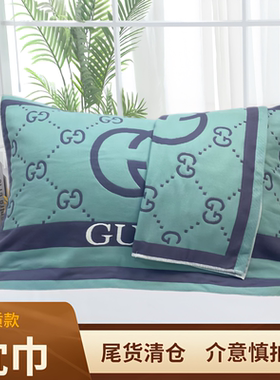 新品八层纯棉枕巾一对装ins风高颜值情侣北欧纱布网红柔软78/52