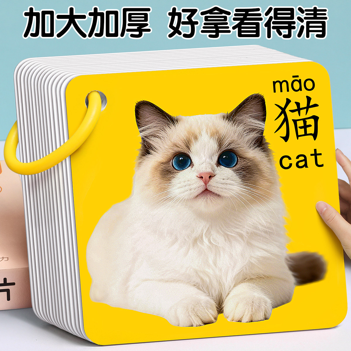 动物卡片认知早教婴儿一岁宝宝识图启蒙卡可啃咬识物认识水果蔬菜