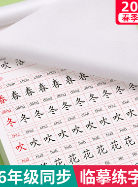 2026新版一年级生字练字帖二三四五六年级上册下册练字帖小学生专用语文人教版课本同步练字临摹每日一练硬带笔画笔顺一二类字楷书
