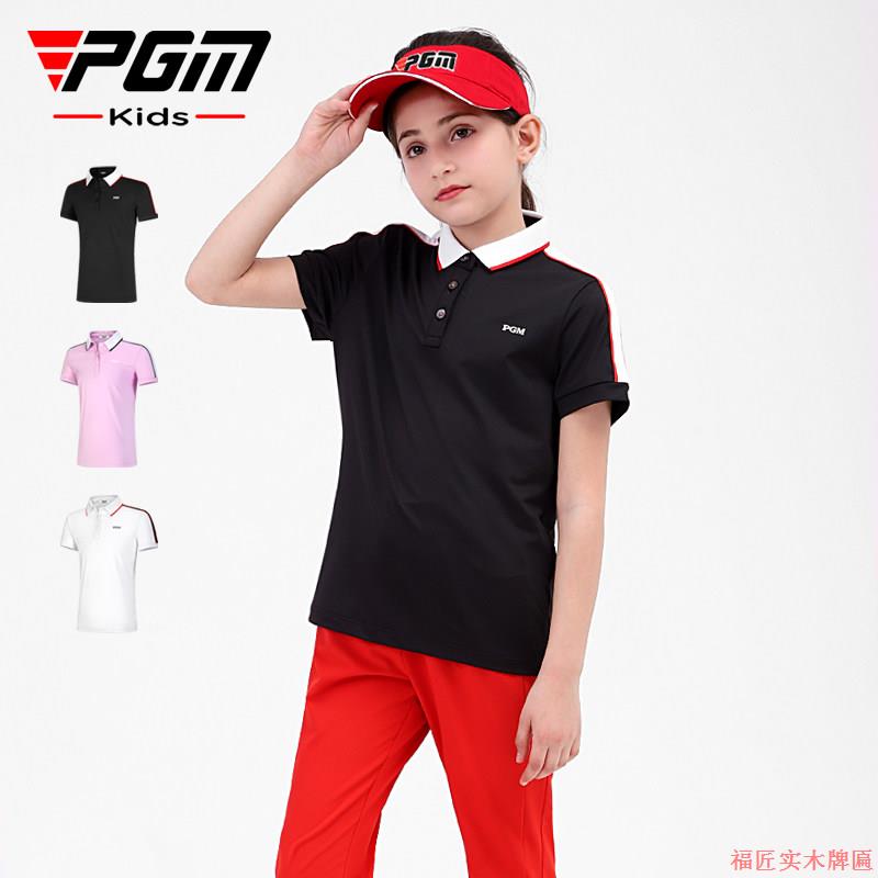 跨境儿童高尔夫衣服女童网球服装套装短袖T恤青少年夏季百褶半身图片