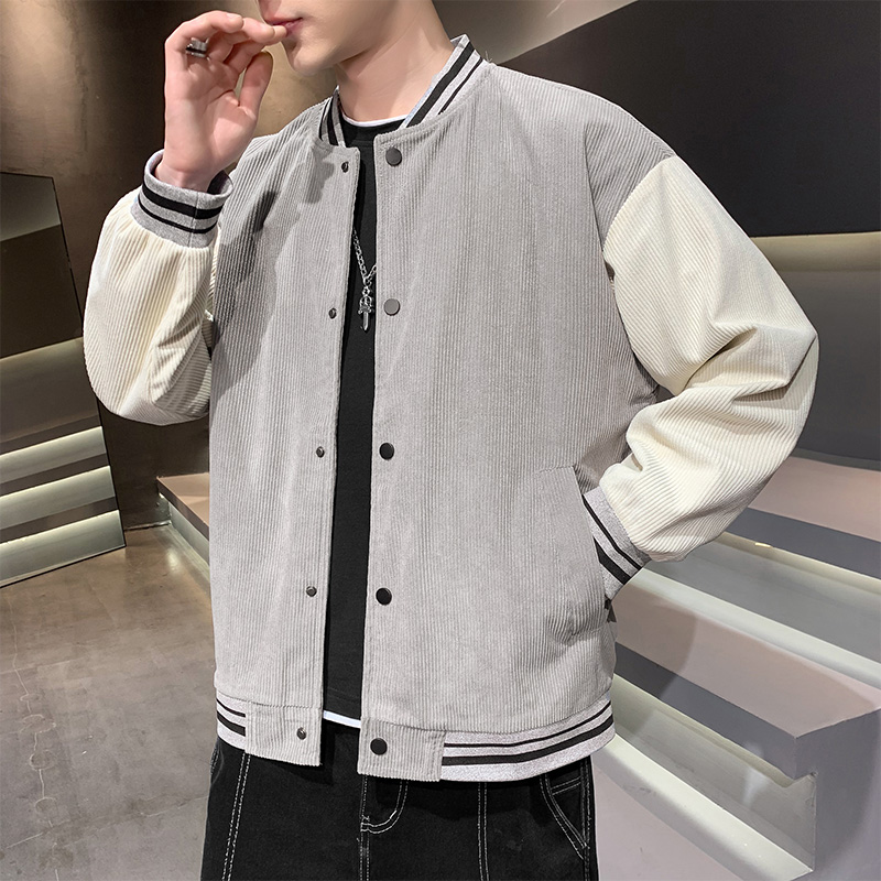 H youth autumn trend ins baseball uniform men's thin section stitching couple loose clip casual jacket M8006 picture H youth autumn trend ins baseball uniform men's thin section stitching couple loose clip casual jacket M8006 picture