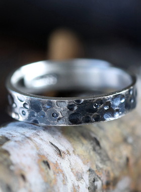 纯银开口可调节原创设计戒指