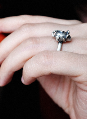 无忧纯银饰品小老鼠年生肖古着