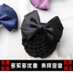 韩版 职业头花头饰品大蝴蝶结银行空姐酒店护士空姐工作网兜发夹女