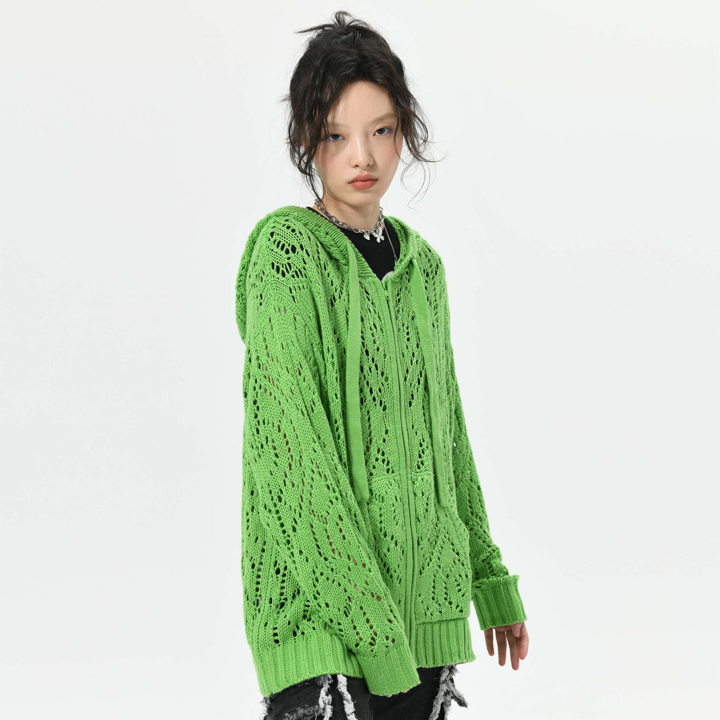 IFFYIFFY针织连帽卫衣街头宽松