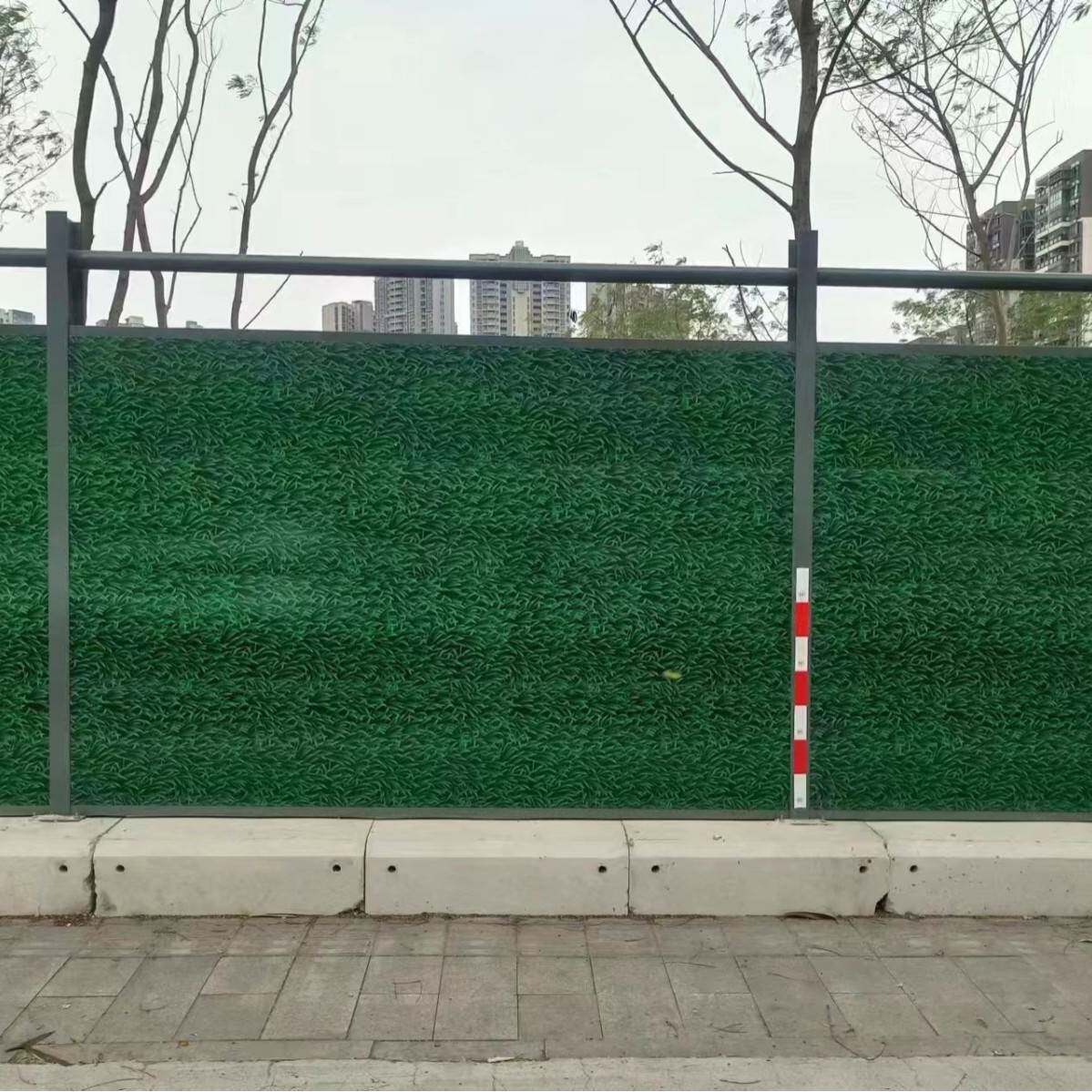 围栏pvc围挡道路施工彩钢挡板围墙 钢结构围挡市政府围挡小草挡板