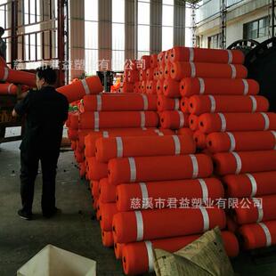 PE外壳内填充EPS发泡拦污浮筒直径200长度1000 漂流拦截游客船只